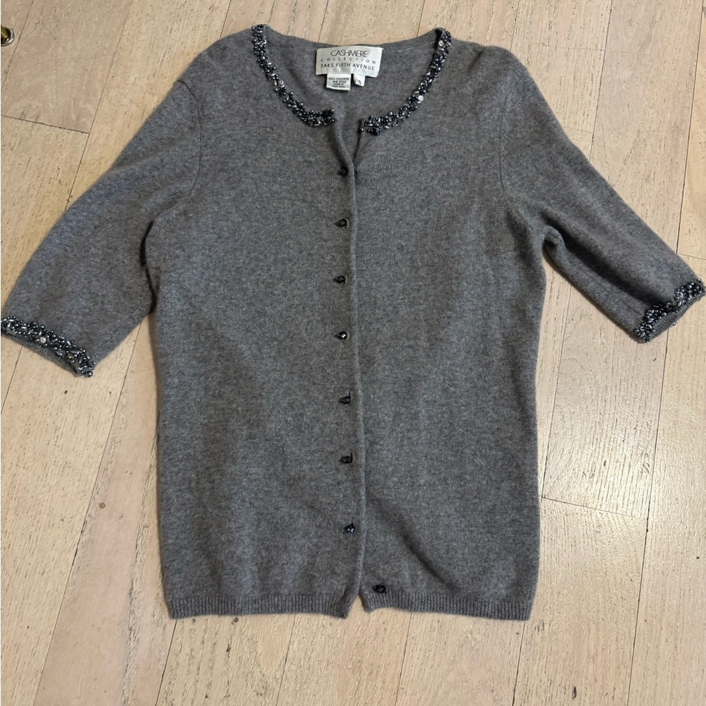 Beaded Cashmere Saks Off Fith Sweater